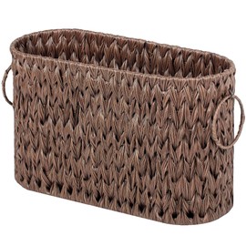 GRANNY SAYS Toilet Paper Storage, Toilet Paper Basket for Bathroom, 6 Mega Rolls Holder with Storage, Waterproof Bathroom Storage Baskets, Brown