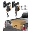 Dual-Pivot Retractable Truck Bed Ratchet Straps for Ford F150, Multi-Angle