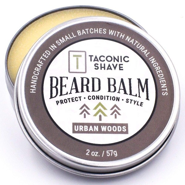 Taconic Shave All-Natural Beard Balm - Urban Woods Scent - 2 Ounce Size