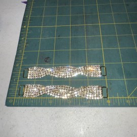 Unbranded 1 ROWS Gold Crystal Rhinestone Bikini Connectors Metal Chain For Swimming Wear