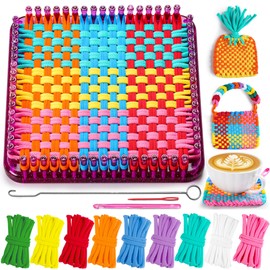 CCTVRTV Weaving Loom Kit Toys for Kids and Adults, Potholder Loops DIY Arts and Crafts for Boys and Girls Ages 5 6 7 8-12 13, Easy Potholder Loom Knitting Kits Gifts for Beginners, 252 Craft Loops.