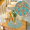 Handmade Beaded Placemat - 13” Round Dining Table Charger |
