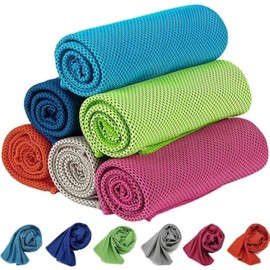 6 Toallas Microfibra Secado Rápido, Toalla Deportiva, Toallas de Enfriamiento, Toalla Natacion, Toalla de Viaje Portatil, Toalla Gym Suave y Transpirables, para Deportes, Viajes, Yoga