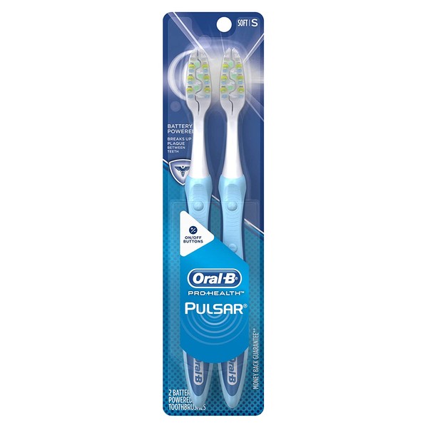 Oral-B Pulsar Soft Bristle Toothbrush Twin Pack (Colors May Vary)