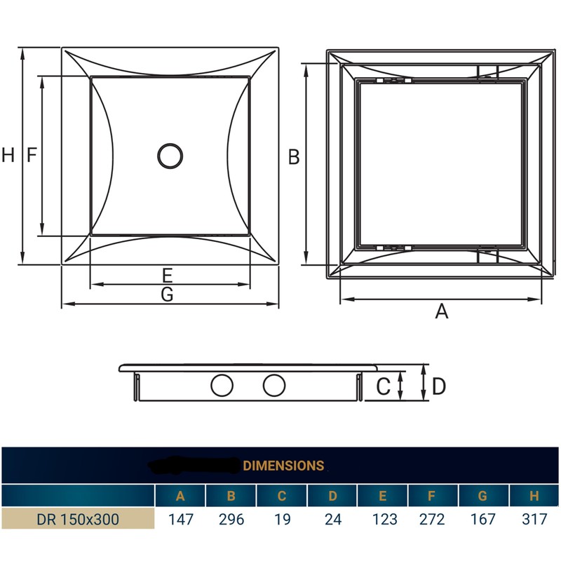 Access Panel Inspection Revision ABS Plastic Door Service Point Hatch