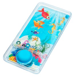 Simba 108614659 Water Feature, Fill Water and Push the Rings to the Target, Travel Game, 13.5 x 6.5 cm, from 3 Years