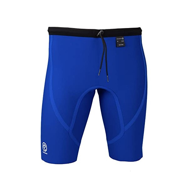 QD R3 Underpants, Compression Pants, Neoprene Sports Shorts for Powerlifting, Endurance Sports, Soccer, Handball, Stores Heat, Colour:Blue, Size:XXL