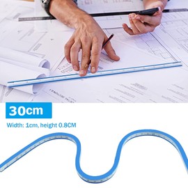 Pack of 2 Flexible Curve Ruler, Curve Ruler, Sewing, Ruler, Bendable Ruler, Curve Ruler, Flexible Plastic Curve Ruler, for Drawing Painting Graphics Clothing Design Measuring Tool