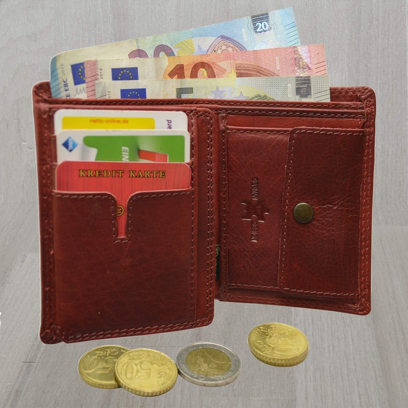 flevado Pedro Vintage Wallet Used Look Leather Red Men's Wallet