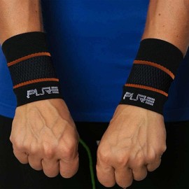 Pure Compression Copper Wrist Support - Best Wrist Sleeve for Carpal Tunnel, Relieve Wrist Pain (Large, Black-Copper)