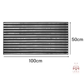 Slats, 3D Panels, Wall Panels Made of XPS Polystyrene Styrofoam, Silver, 100 x 50 cm, 3 mm Thick, Ceiling & Wall Cladding, Lightweight and Modern, 20 m², Pack of 40