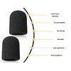 ZoeTekway Pack of 2 Black Thick Pop Protection Microphone Wind