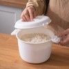 JWTIFOA Microwave Rice Cooker, 1.8 Quart/7 Cup Microwave Steamer for