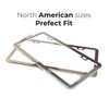 Deselen Gloss Silver License Plate Frame, Metal Thin Stainless Steel