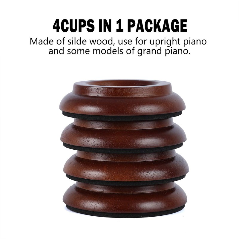 Hardwood Piano Caster Cups Floor Protector Solid Caster for Upright