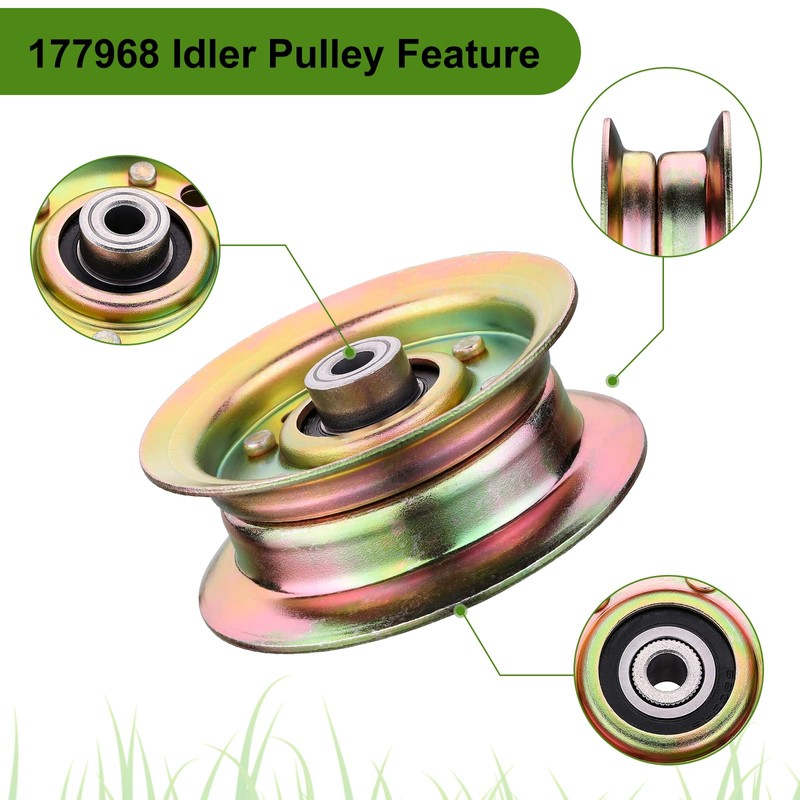 Belleone 177968 Idler Pulley Fits for Craftsman HU Mower, 193197