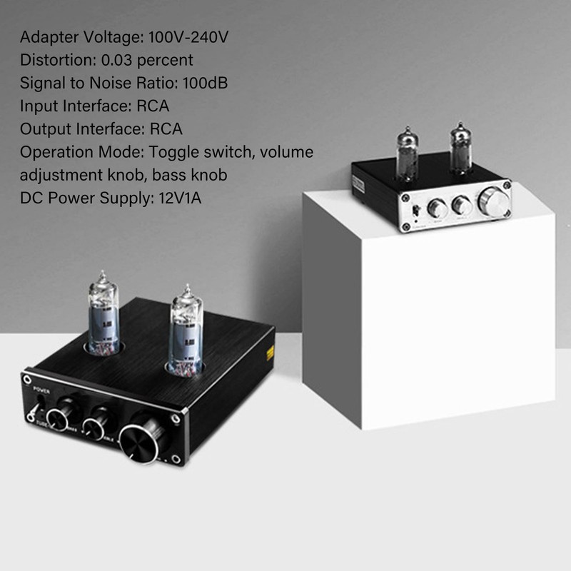 TUBE 03 Audio Amplifier Black with 6K4 Electronic Bile Duct