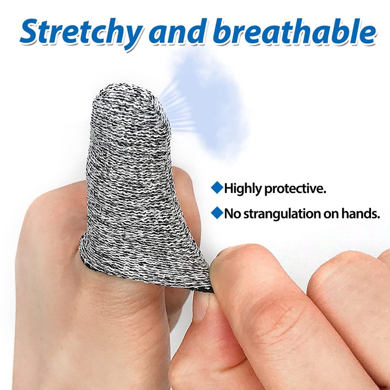 iTYOOS 12 PCS Finger Cots Cut Resistant Protection Finger Covers