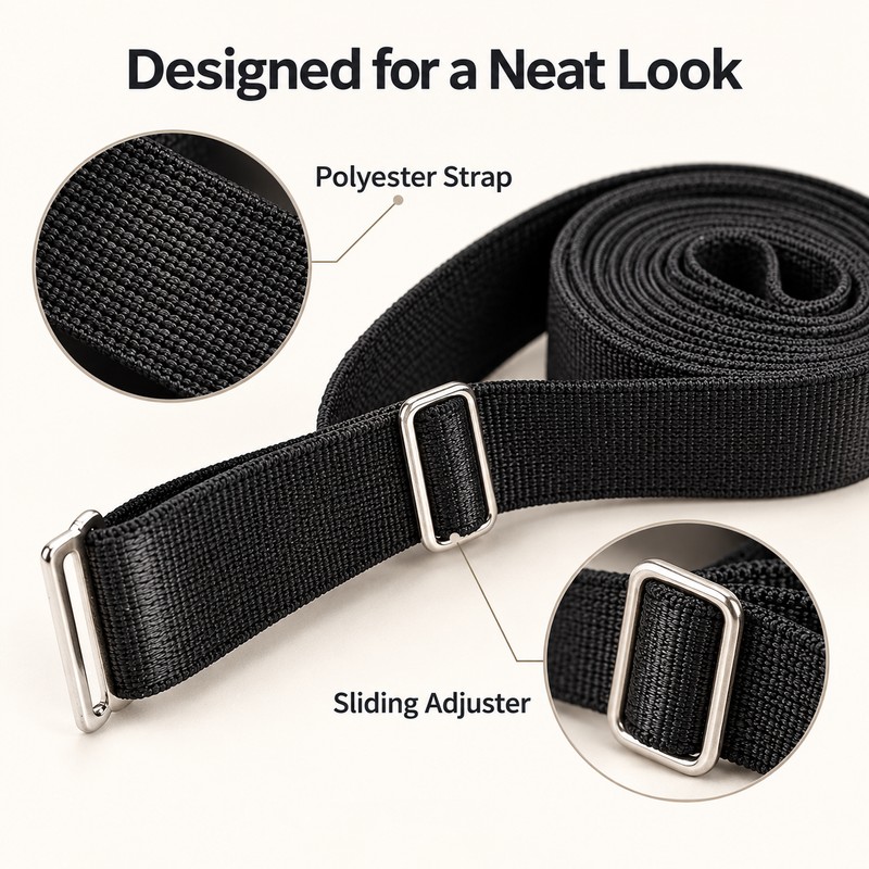 Adjustable Shirt Stay Belt for Men & Women – Non-Slip