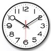 NUOVO 8 Inch Wall Clock Black Frame with Glass Cover