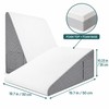 19.7 Inch Foam Wedge Pillow with Removable Washable Cover, Side