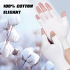 4 pares de guantes blancos sin dedos, guantes hidratantes de