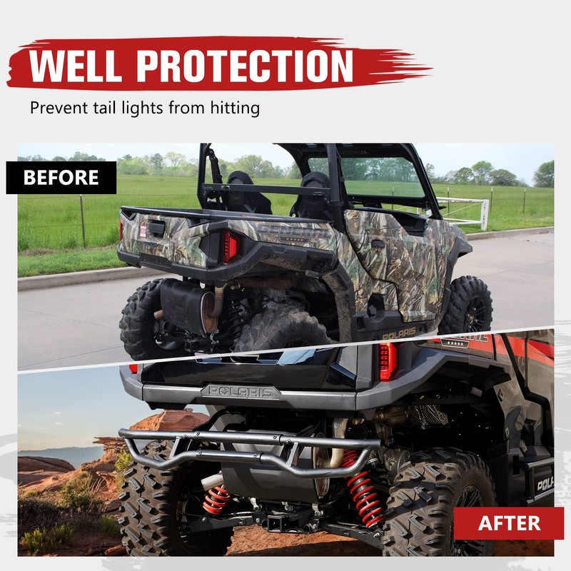 HAKA TOUGH Rear Bumper for Polaris General 1000 Accessories 2016-2024,