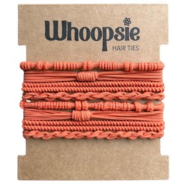 Whoopsie Peach Tie Bracelets, Hair Ties with Purpose, Elastic Hair Ties for Normal, Thick & Thin Hair, Doubles as Stylish Bracelet