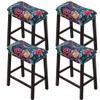Bifaunvogel Bar Stool Cover Rectangle Set of 4 Printed Stretch