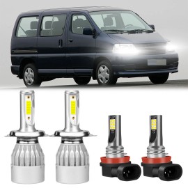 SHENKENUO 4X For Toyota HiAce 2006-2022 Combo Headlight High/Low Beam Fog Light 4X Bulbs