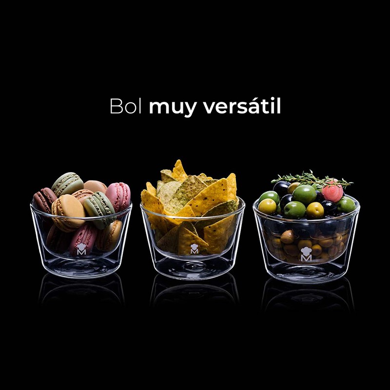 MasterPro Mixology Schüssel, 510 ml, aus Borosilikat, transparent, widersteht plötzlichen