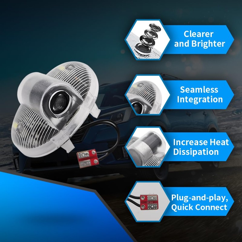 2 Pcs RX8 Welcome Light Car Door Projection LED Door