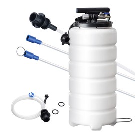 Happybuy Liquid Extractor, 4 Gallons (15 Liters), Air/Hand-Operated Oil Change Vacuum Liquid Extractor featuring a Measuring Rod and Absorption Hose, Oil Change Pump for Vacuum Discharge of Car Fluids