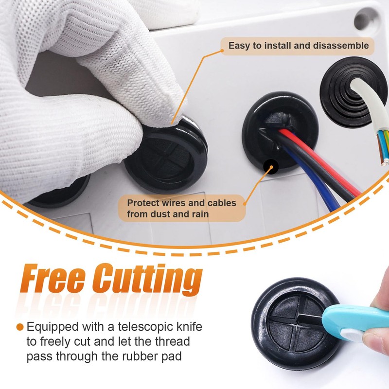mankk Rubber Grommet Kit Firewall Grommet Wire Grommet Tower Shaped