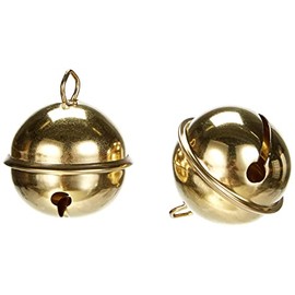 RAYHER HOBBY 2503506 Metal Bells Spherical Pack of 2 35 mm Diameter – Gold