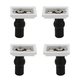 Toilet Seat Hinges for Toilet Seat Attachment with Soft-Close Mechanism, Universal Toilet Seat Mounting Set Made of Plastic with Hinge Bolt and Damper Holder (Hinge Bolts 41 x 47 cm, 4 Pieces)
