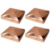 4 Pack - Solid Copper Heavy Duty Post Caps 5.5