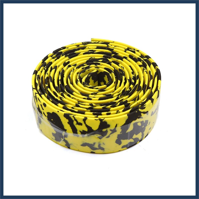 INFINAUTO 2pcs Yellow Black Foam Camouflage Design Handlebar Grip Tape