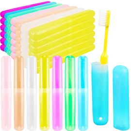 49 Pieces Travel Toothbrush Holder Portable Toothbrush Case Cover Protector Plastic Dust-proof Toothbrush Cases for Travel Bathroom Indoor Outdoor Travel Trip Camping School