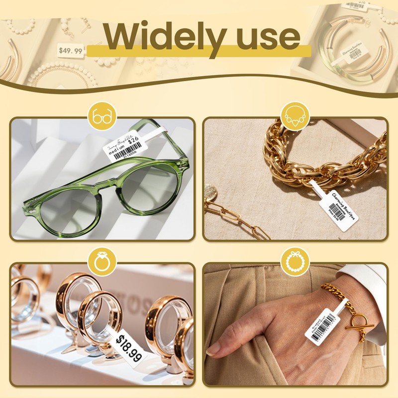 Phomemo Labels,Jewelry Price Tags - Self-Adhesive Sticker Labels Compatible with