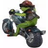 8.5"L Born To Ride Biker Frog Smoking Cigar On Blue