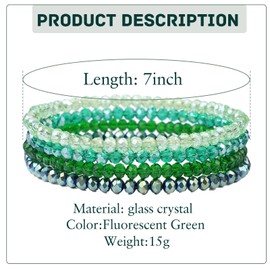 GoPaw Women's Crystal Bead Bracelet, Multilayer Stone Bracelet, Women's Crystal Beads Bracelet, Couple/Friendship/Partner Bracelets, Glass bead, Glass bead