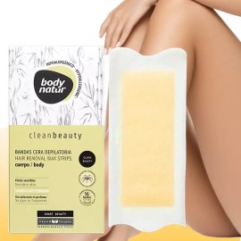 Bodynature 바디네이처 클린뷰티 헤어리무벌 왁스스트립 바디 16매 /10초 제모 셀프 Body Nature Clean Beauty Hair Removal Wax Strip Body 16 Sheets / 10 Second Depilation Self