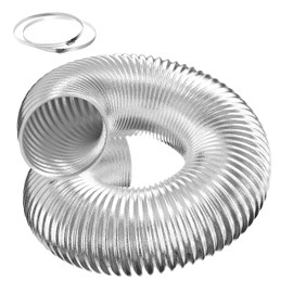 InfiniPower Dryer Vent Hose, Flexible 14 Inch Aluminum Ducting, Heavy Duty Three-Layer Protection, 25 Feet Long for Heating Cooling Ventilation and Exhaust, Silver