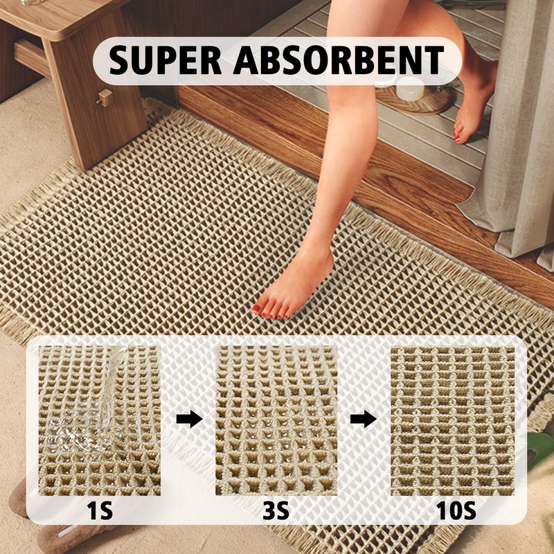 EP Jeans Waffle Bath Mat Rug, 25" x 37" Super