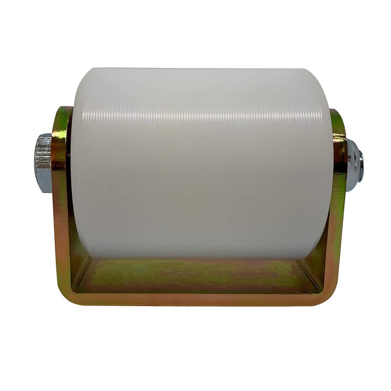 Slide Gate Guide Roller 3" White Hard Nylon UHMW Rollers