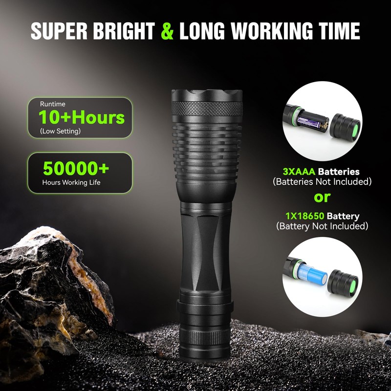 BlueFire Super Bright 1200 Lumen LED Handheld Flashlight with Adjustable