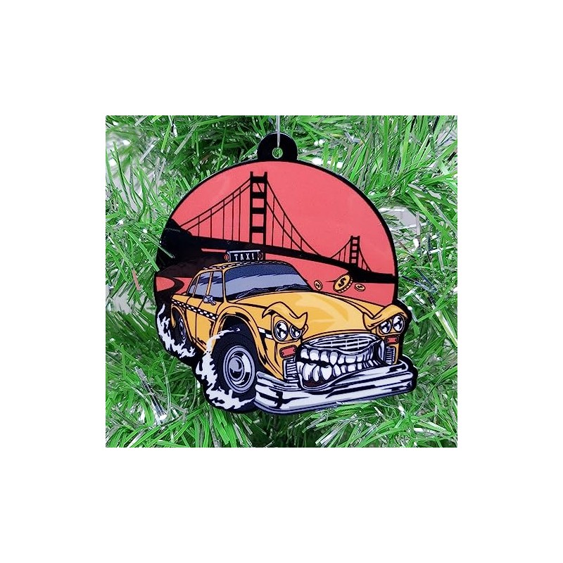 Taxi Cab Christmas Ornament San Francisco Cab Taxi Car (C11)