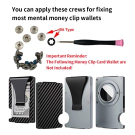 Maintenance Screws and Screwdriver for Minimalist Wallet Replacement Wallet Screws for Slim Wallet (Basic Silver)