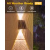 LUHLEE Solar Wall Lights Outdoor Waterproof IP65,Up & Down Wall